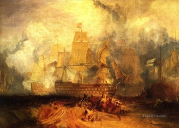 batalla naval joseph turner Pinturas al óleo